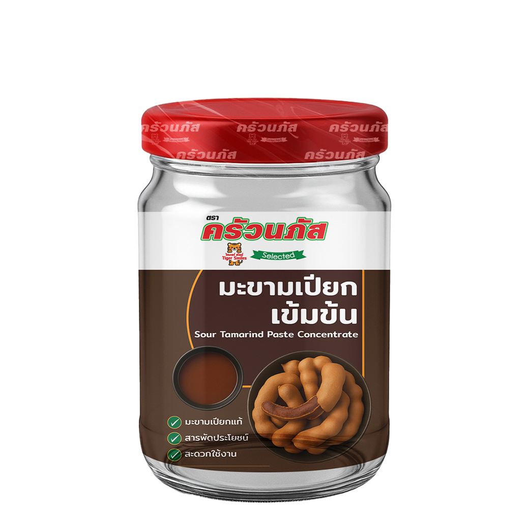 Kruanapat Sour Tamarind Paste Concentrate (Glass jar) 450g x 24 jar